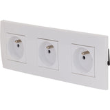 Triple prise encastrée + plaque de finition Kalya - Zenitech