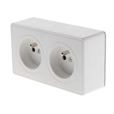 Double ou triple prise câblée en saillie + plaque - Kalya - Zenitech