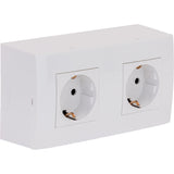 Double ou triple prise Schuko saillie + plaque Kalya - Zenitech