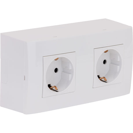 Double ou triple prise Schuko saillie + plaque Kalya - Zenitech