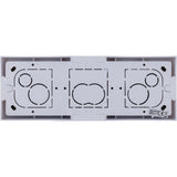 Triple prise Schuko en saillie + plaque de finition - Blanc - Kalya - Zenitech