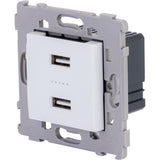 Prise encastrée de 2 USB A Kalya - Blanc - Zenitech