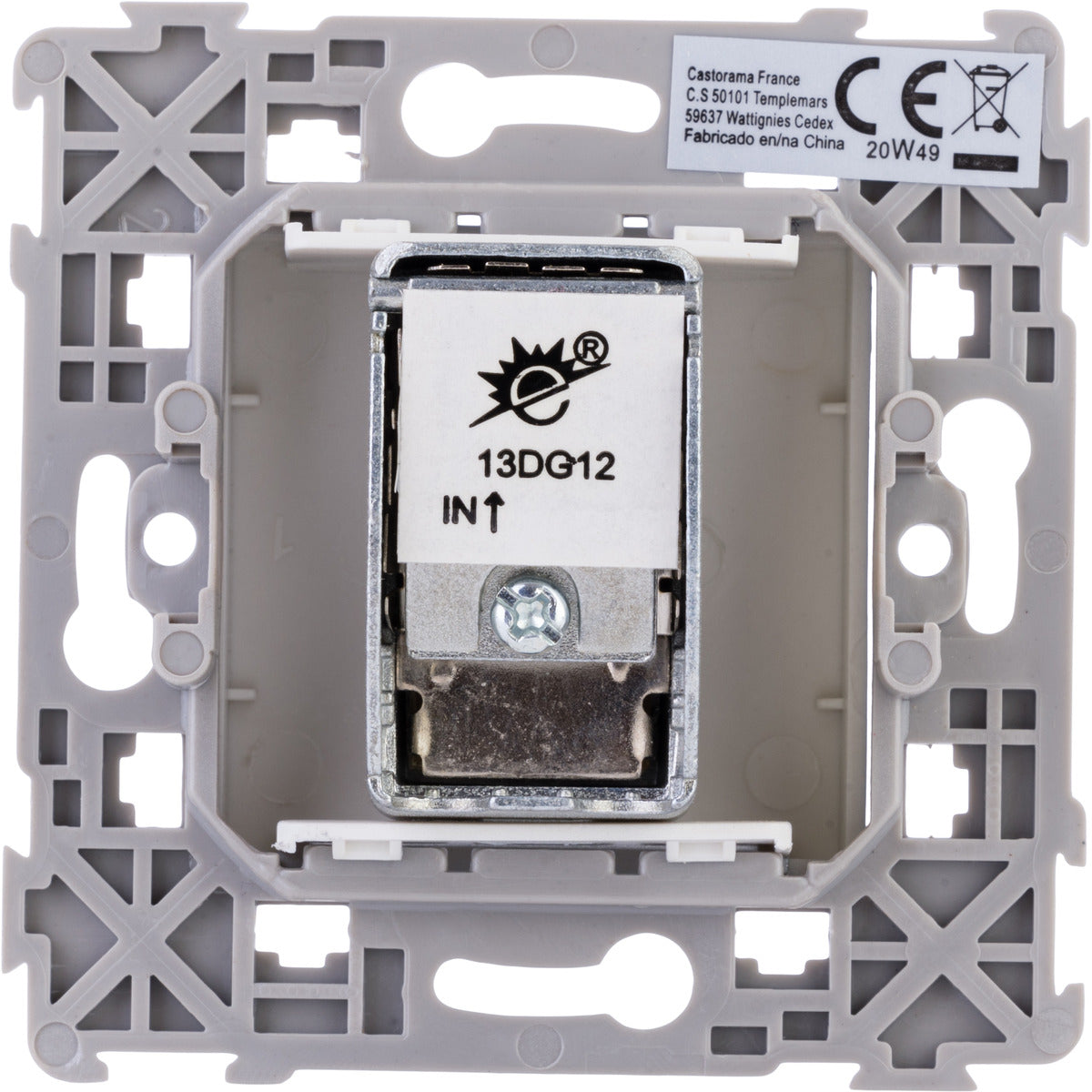 Prise TV mâle encastré Ø9,52mm Kalya - Zenitech
