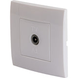 Prise TV mâle encastrée + plaque de finition Kalya - Blanc - Zenitech