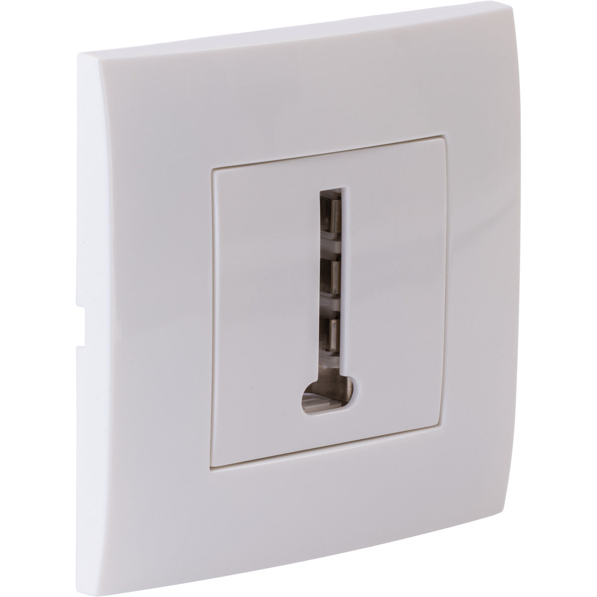 Prise téléphone encastrée + plaque de finition Kalya - Blanc - Zenitech