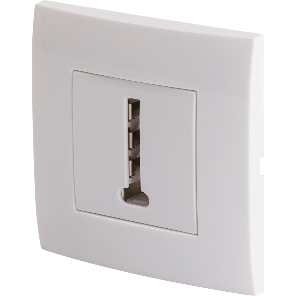 Prise téléphone encastrée + plaque de finition Kalya - Blanc - Zenitech
