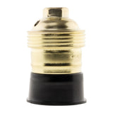Douille E27 Acier Laitonné collerette bakélite - Zenitech