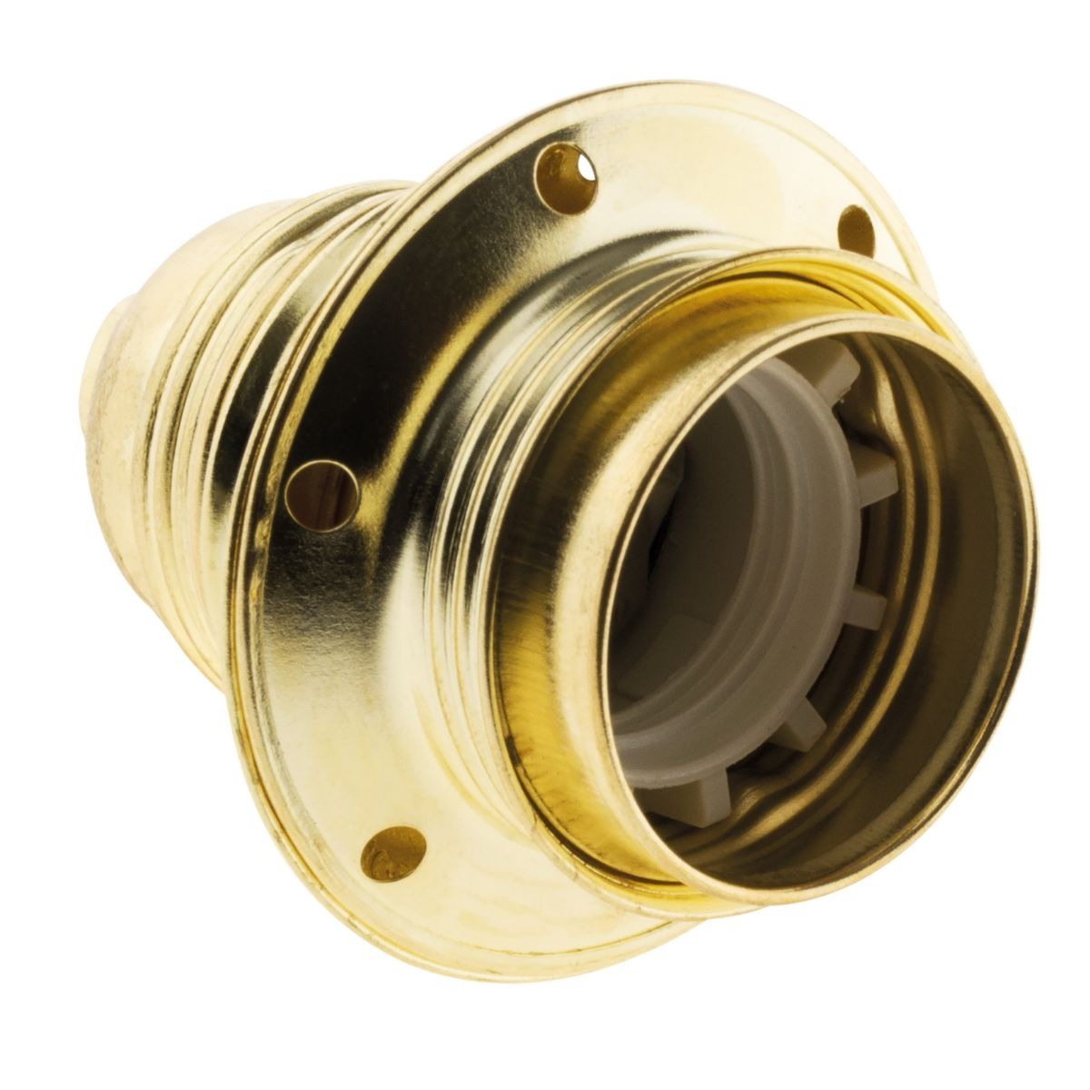 Douille E27 acier laitonné double bague - Zenitech