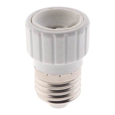 Adaptateur de douille E27 vers GU10 à visser - Compatible LED - Blanc - Zenitech