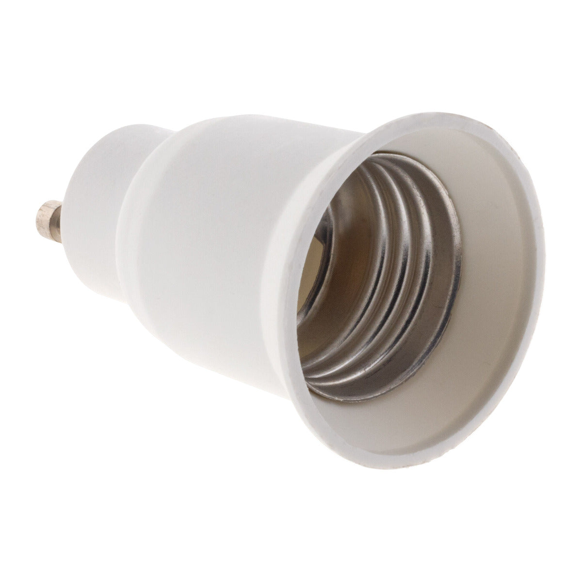 Adaptateur de douille GU10 vers E27 à baïonnette - ampoules LED et halogènes - Blanc - Zenitech