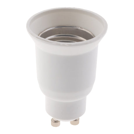 Adaptateur de douille GU10 vers E27 à baïonnette - ampoules LED et halogènes - Blanc - Zenitech
