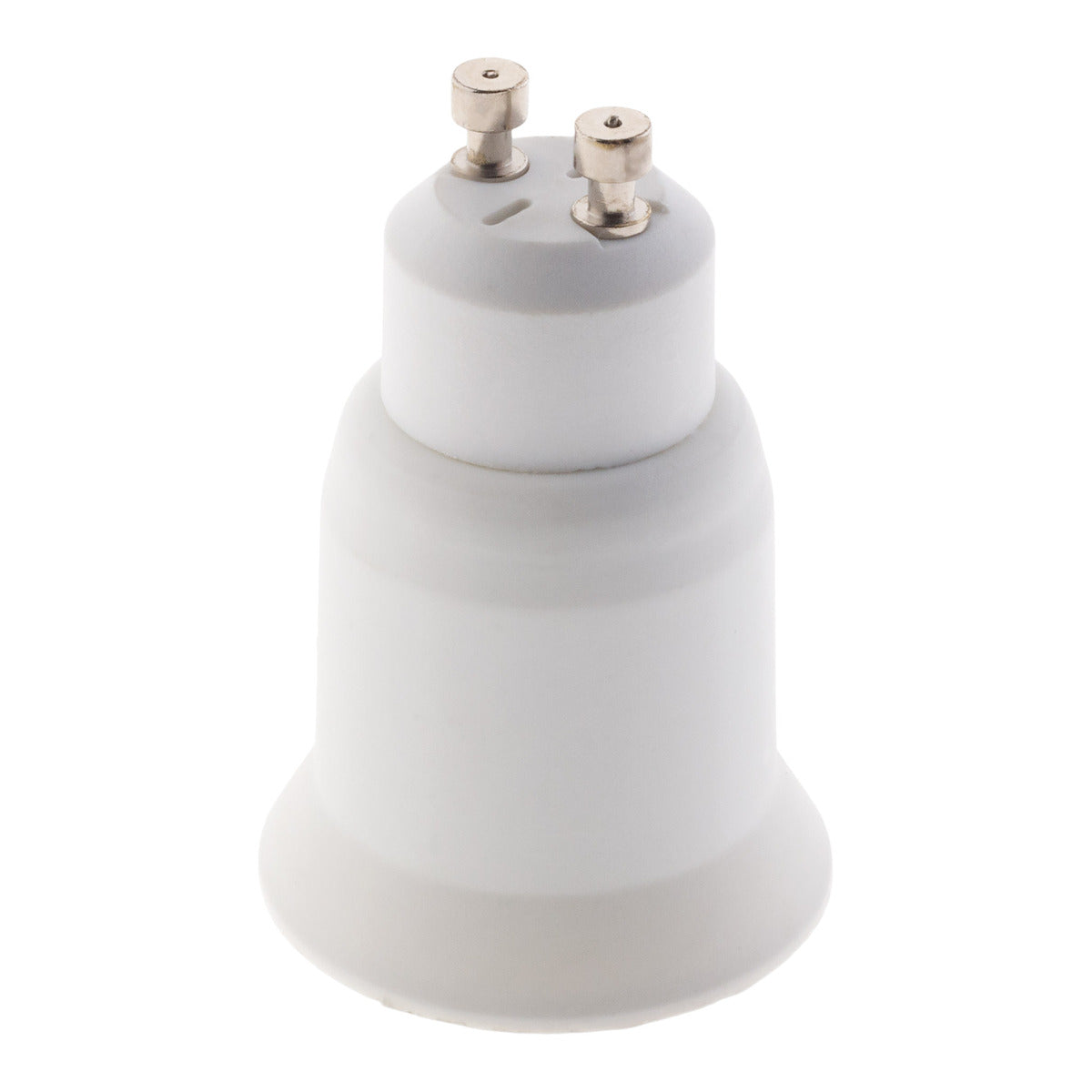 Adaptateur de douille GU10 vers E27 à baïonnette - ampoules LED et halogènes - Blanc - Zenitech