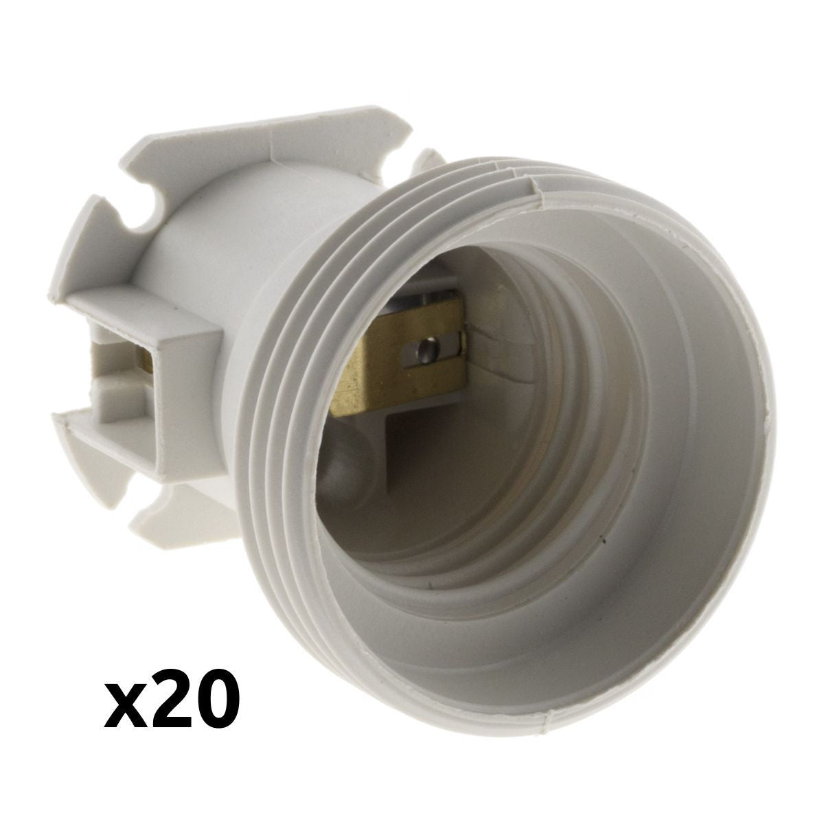 Lot de douilles de chantier E27 - blanc - Zenitech