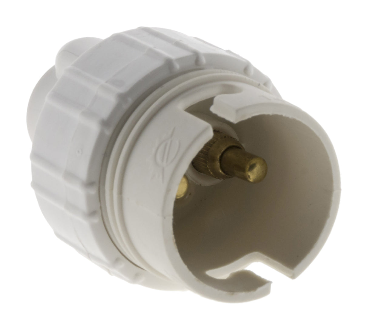 Douille B22 Nylon simple bague - Blanc - Zenitech