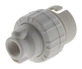 Douille B22 Nylon simple bague - Blanc - Zenitech