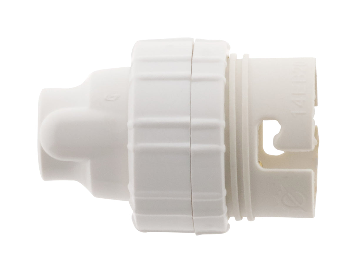 Douille B22 Nylon simple bague - Blanc - Zenitech