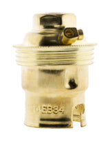 Douille B22 Acier laitonné simple bague borne de terre - Zenitech