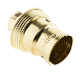 Douille B22 Acier laitonné simple bague borne de terre - Zenitech