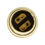 Douille B22 Acier laitonné simple bague borne de terre - Zenitech
