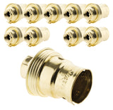Lot de 10 douilles B22 Acier laitonné simple bague borne de terre - Zenitech