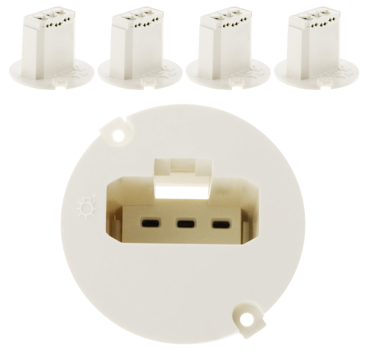 Lot de 5 couvercles DCL pour boîte applique Ø50mm - Blanc - Zenitech
