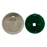 Kit DCL point de centre murs pleins Ø65mm + fiche + douille E27 + crochet - Vert - Zenitech