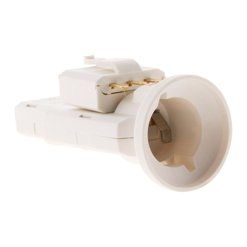 Douille avec Fiche DCL 6A 250V E27 - Blanc - Zenitech