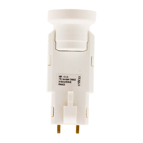 Douille avec Fiche DCL 6A 250V E27 - Blanc - Zenitech