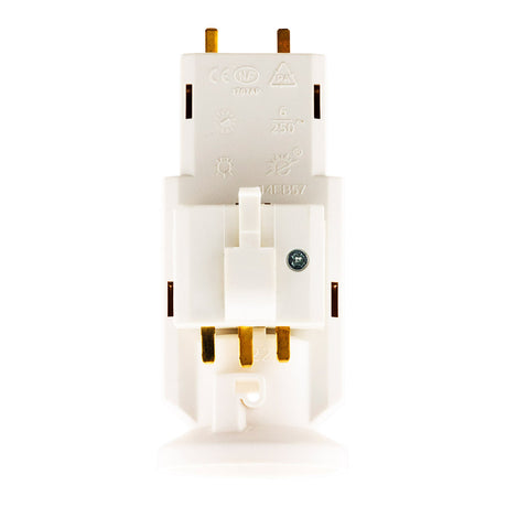 Douille avec Fiche DCL 6A 250V B22 - Blanc - Zenitech
