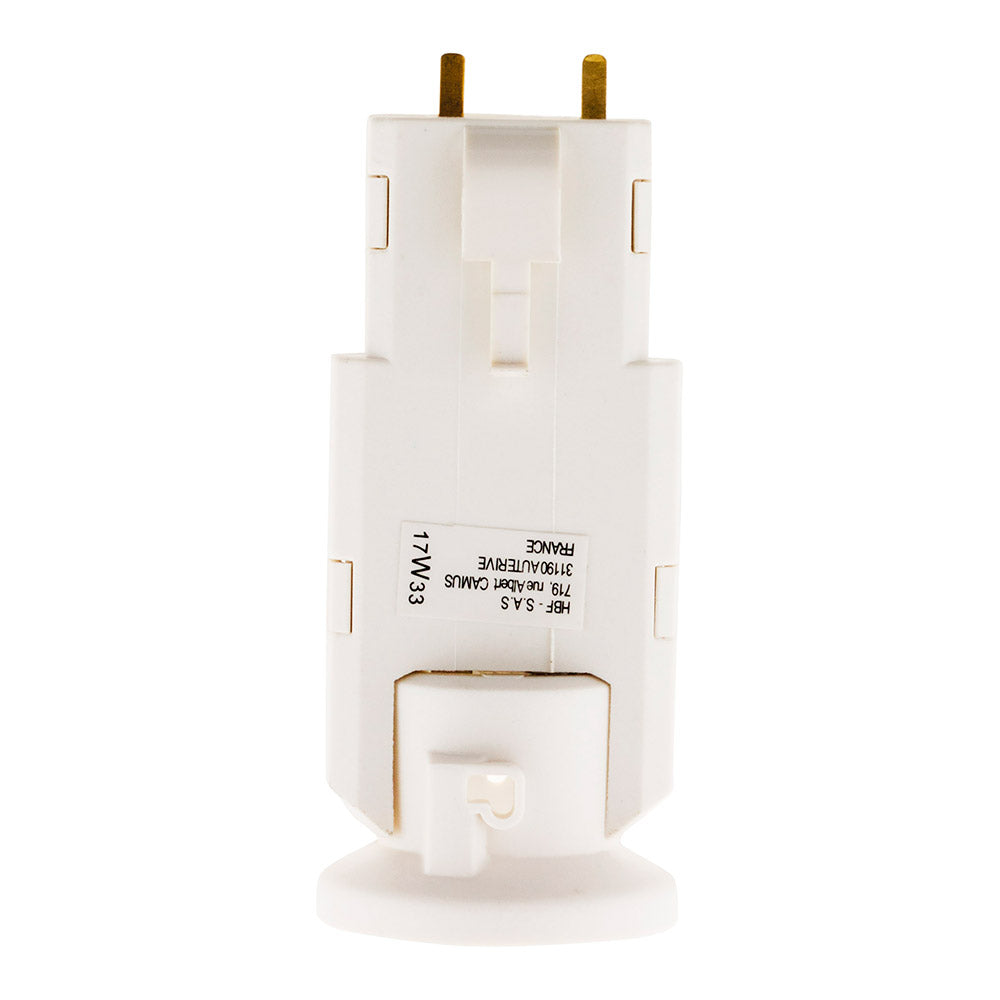 Douille avec Fiche DCL 6A 250V B22 - Blanc - Zenitech