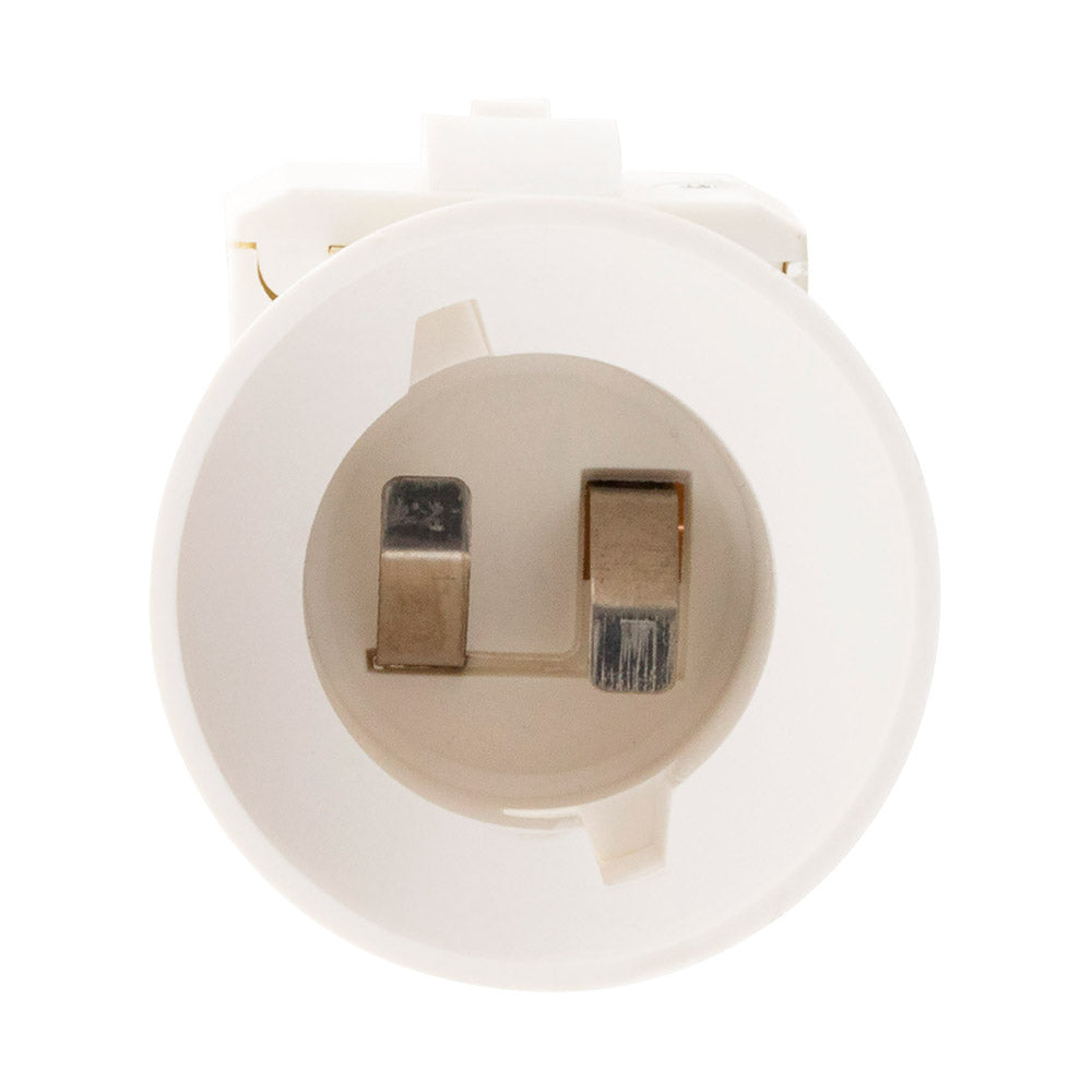 Douille avec Fiche DCL 6A 250V B22 - Blanc - Zenitech