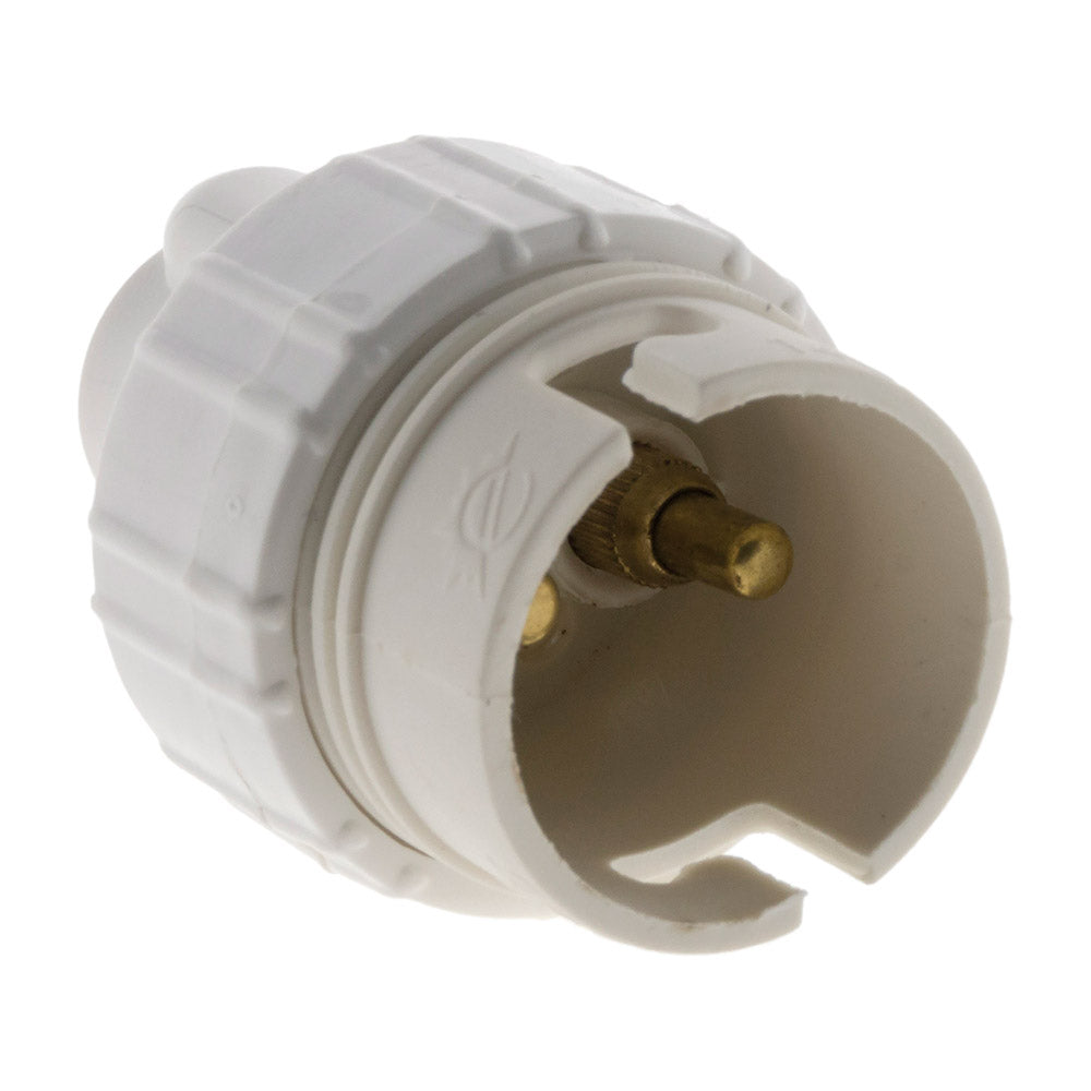 3 douilles B22 en nylon avec 1 bague - Blanc - Zenitech