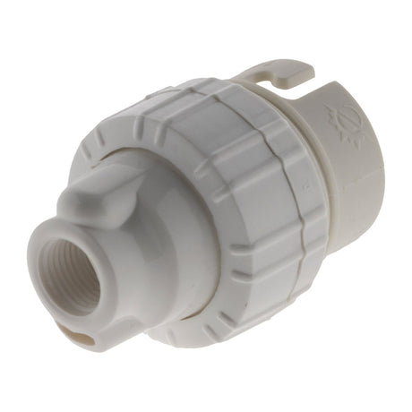 3 douilles B22 en nylon avec 1 bague - Blanc - Zenitech