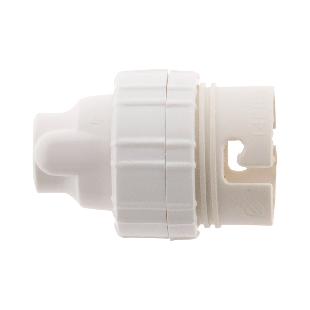 3 douilles B22 en nylon avec 1 bague - Blanc - Zenitech