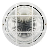 Hublot rond 60W avec grille IP44 E27 Classe II - Blanc - Zenitech