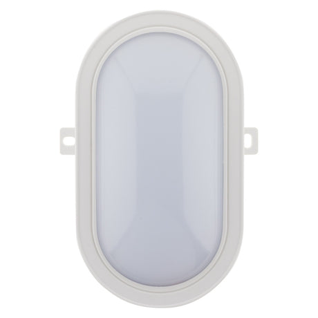 Hublot ovale LED 5,5W 450lm 4000K IP44 - Blanc - Zenitech