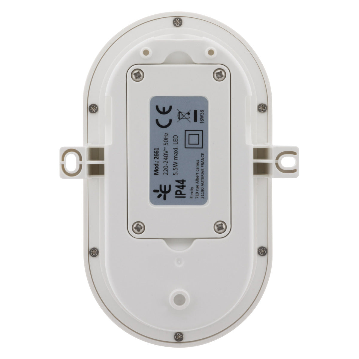 Hublot ovale LED 5,5W 450lm 4000K IP44 - Blanc - Zenitech