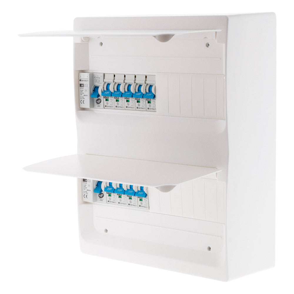 Coffret T3 26 modules équipé + 9 disjoncteurs + 2 interrupteurs + accessoires - Zenitech