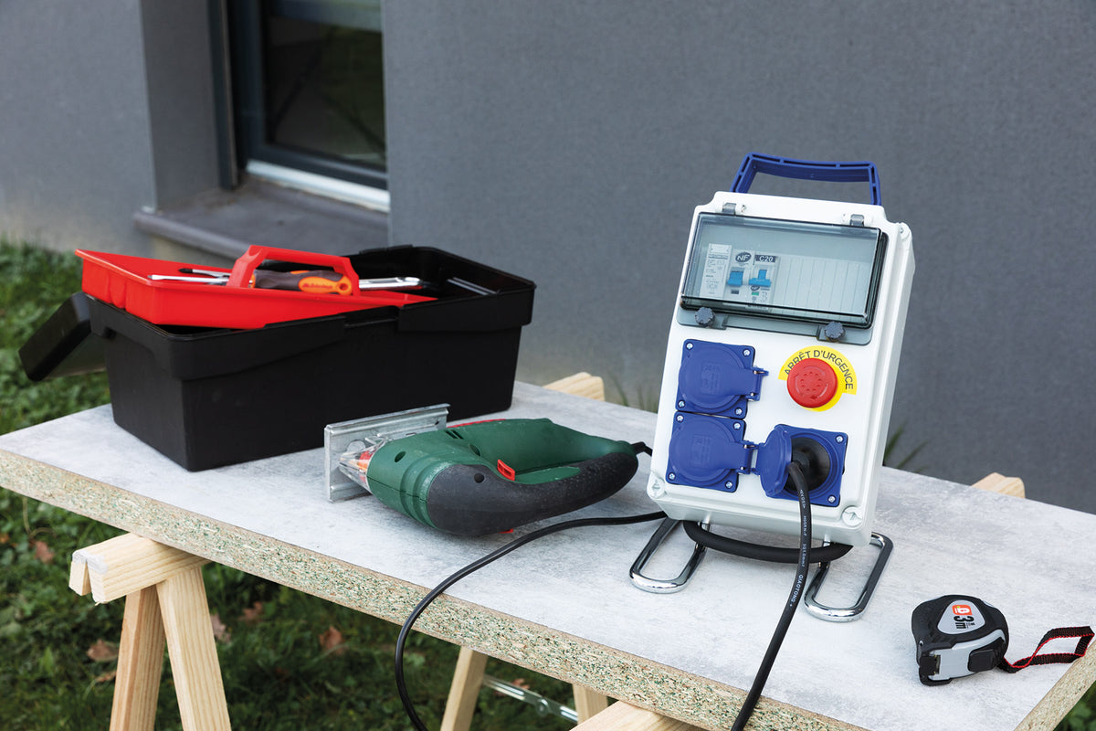 Coffret 8 modules de chantier IP54 équipé avec accessoires - Zenitech