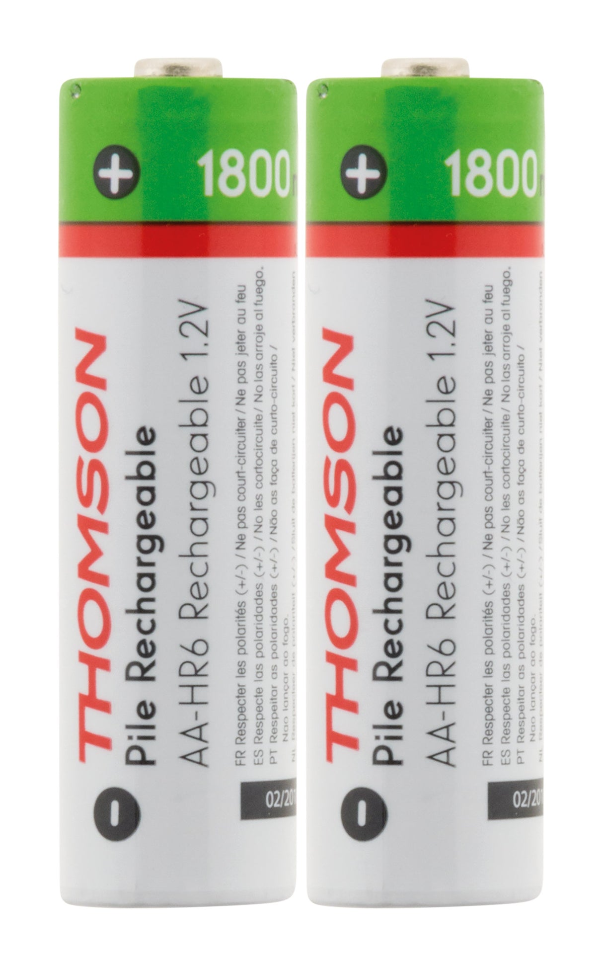 Pack de 2 piles rechargeables HR06 AA 1800 mAh - Thomson