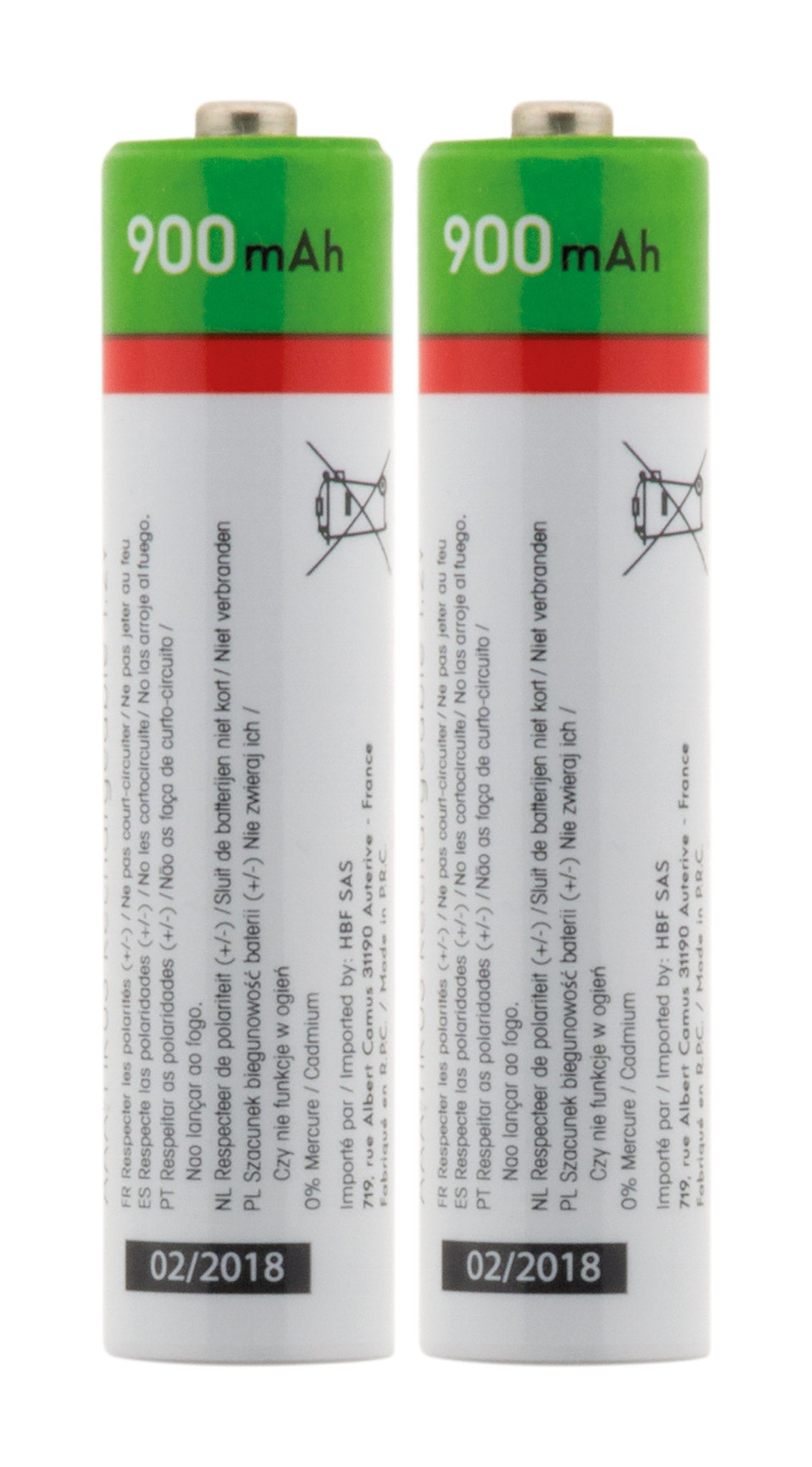 Pack de 2 piles rechargeables HR03 AAA 900 mAh - Thomson