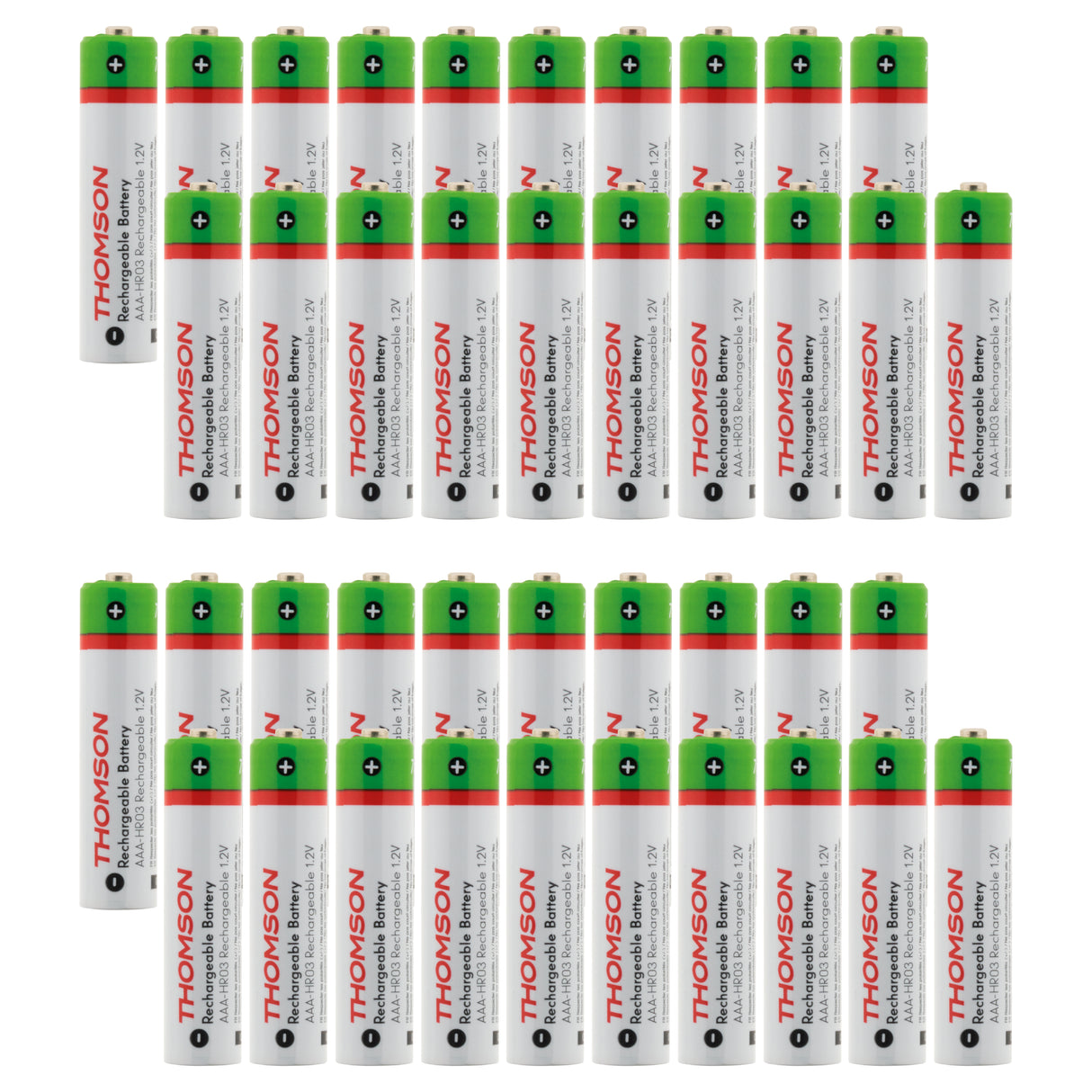 Pack de 40 piles rechargeables AAA HR03 700 mAh - Thomson