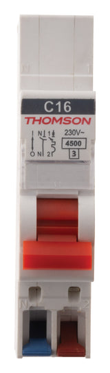 Disjoncteur 1P+N peignable bornes auto NF Easy Connect - Thomson