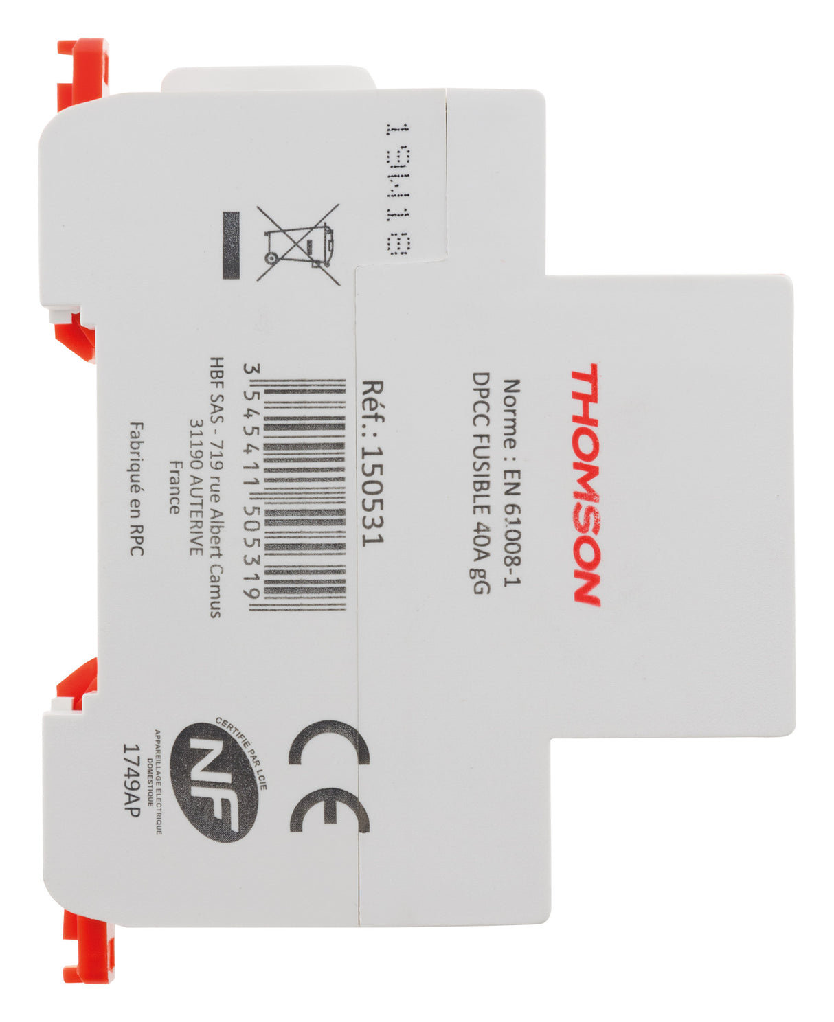 Interrupteur différentiel à vis 40A type AC NF - Thomson