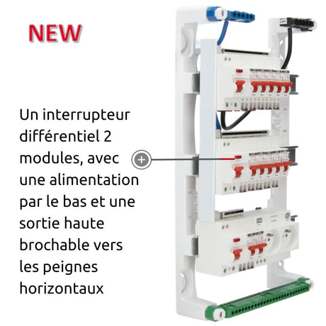 Coffret électrique pré-équipé 3 rangées/39 modules 3 ID/11 disjoncteurs - EasyConnect - Thomson