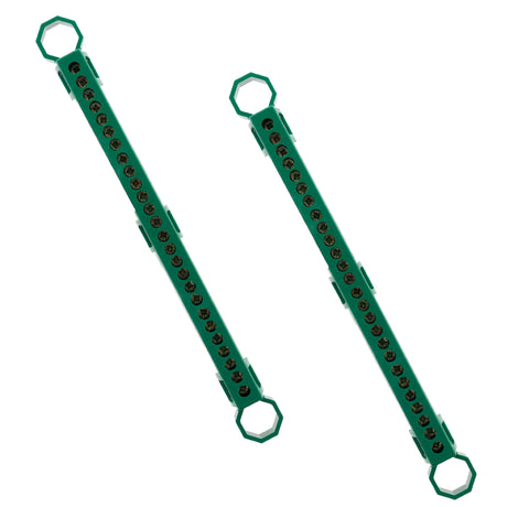 Bornier de terre 28 connexions vert - Thomson