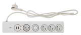 Multiprise parafoudre 16A + 2 USB - blanc - Thomson