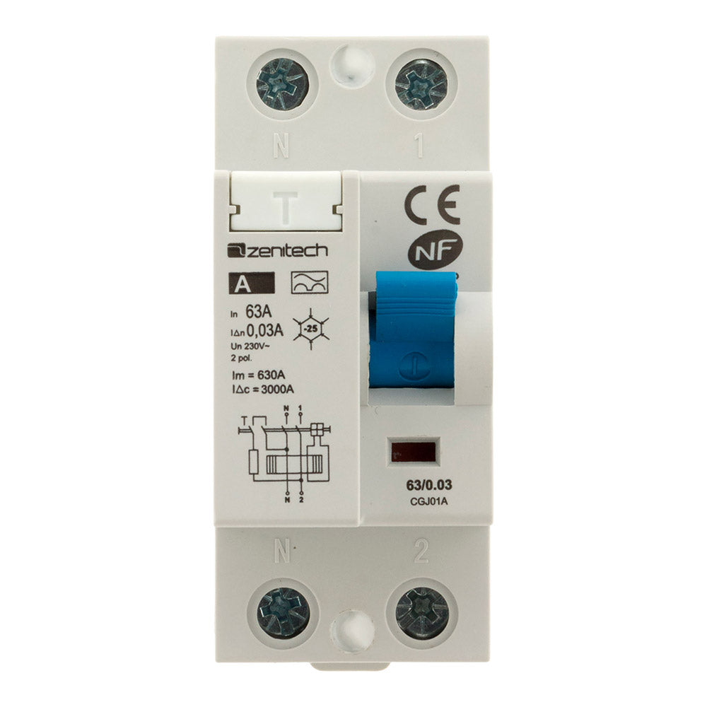 Interrupteur différentiel 30mA Type A NF - Zenitech