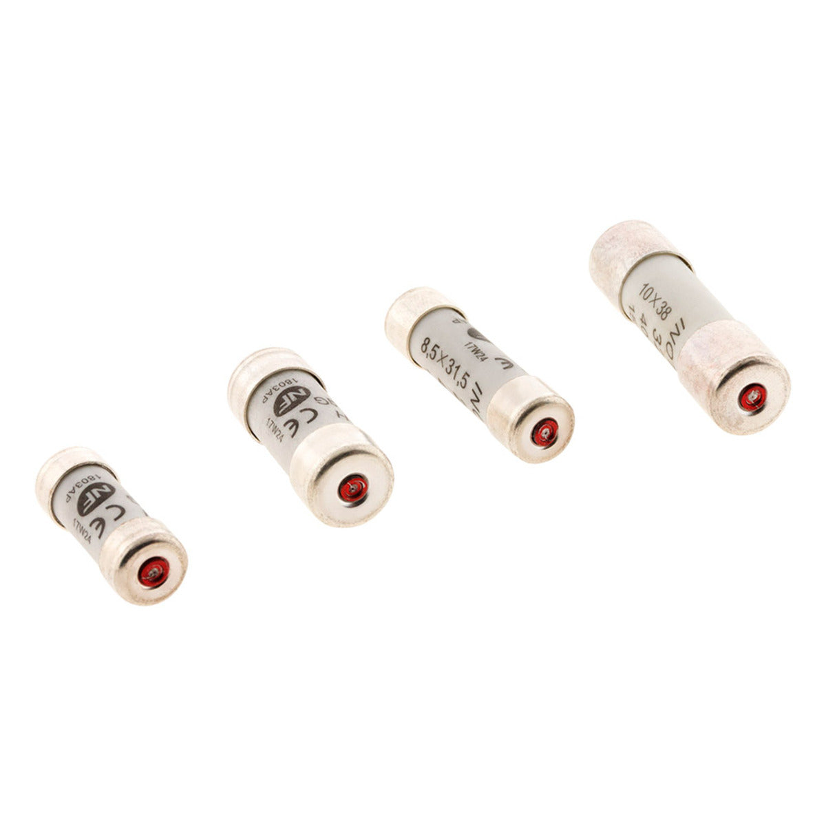 Lot de 6 fusibles 1x10A 3x16A 1x20A 1x32A - avec voyant NF - Zenitech