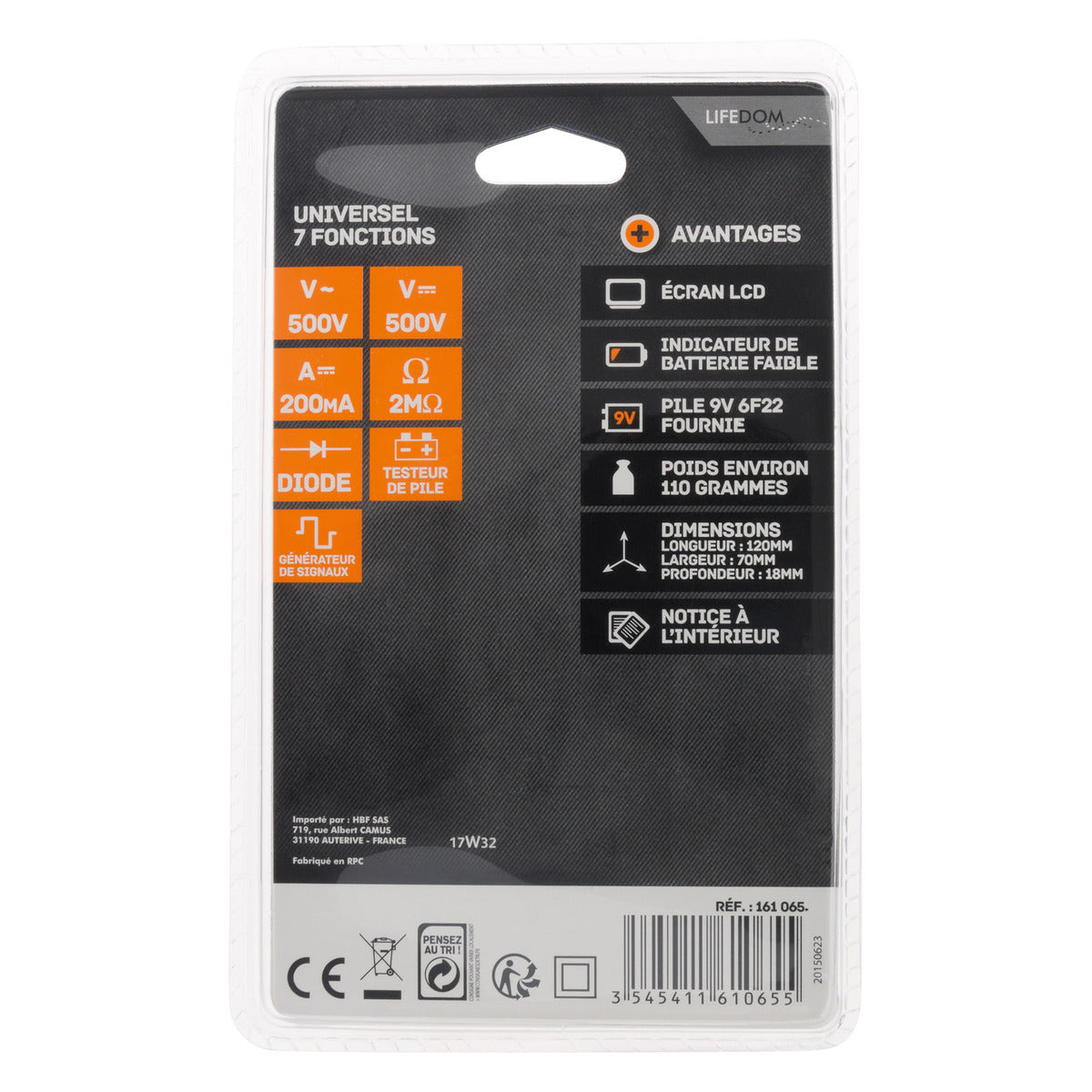 Multimètre digital 19 calibres - Zenitech